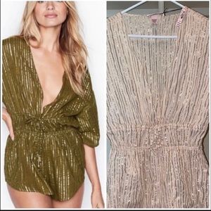 Victoria Rose Gold Sparkle Romper